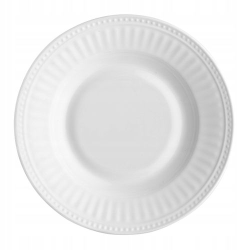 KOMPLET ZESTAW TALERZY SERWIS OBIADOWY 36el DLA 12 OSÓB BIAŁE TALERZE ROMA na Arena.pl