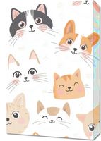 Obraz 40x60cm Wzory dla Dzieci, Dziewczynki i Chłopca - Kotki