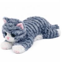 DLA DZIECI MIĘKKI I UROCZY SZARY PLUSZOWY KOTEK