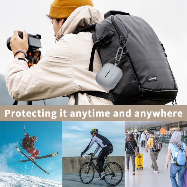 tech-protect silicone hook samsung galaxy buds 3 / 3 pro caffe latte zdjęcie 5