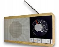 Radio ELTRA Krystyna Analogowe Przenośne Srebrno-drewniany