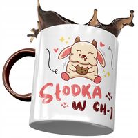 Kubek Bordowy Śmieszny Zabawny Słodka W Ch*J Z Nadrukiem Ze Zdjęciem