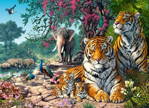 Puzzle 300 elementów. Tiger Sanctuary na Arena.pl