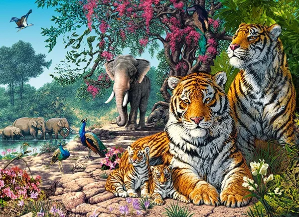 Puzzle 300 elementów. Tiger Sanctuary zdjęcie 2
