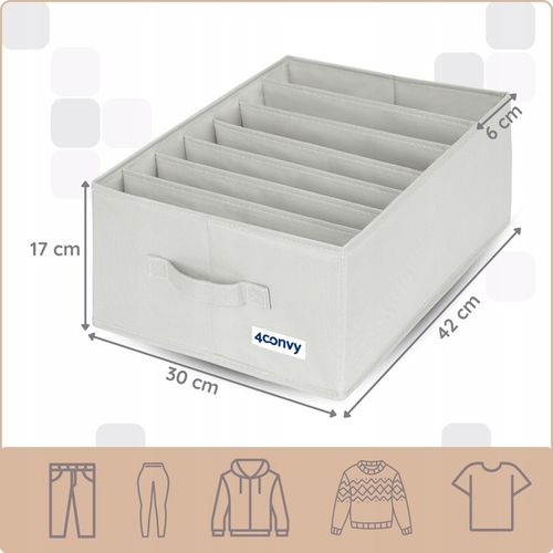 2x organizer XXL pudełko pojemnik na ubrania jeansy do szuflady na Arena.pl
