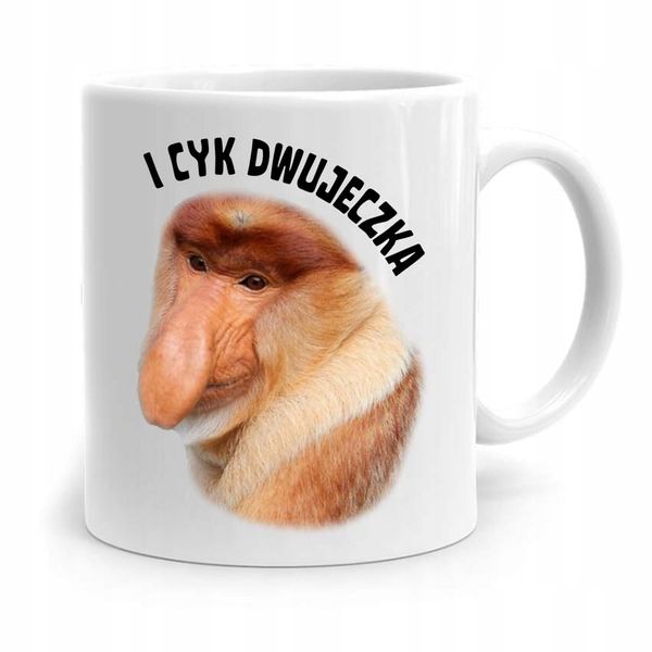 Kubek Prezent Śmieszny Nosacz I Cyk Dwujeczka Z Nadrukiem Ze Zdjęciem zdjęcie 1