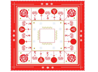 serwetka  boże  narodzenie  bombka    70 x  70 cm