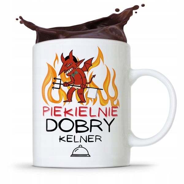 Dla Kelnera Kubek Na Prezent Piekielnie Dobry Z Nadrukiem Ze Zdjęciem zdjęcie 1