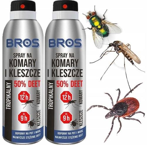 bros - spray na komary i kleszcze 50% deet 90ml - 2 szt. na Arena.pl