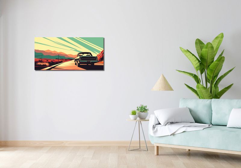 Obraz 90x40cm Droga przez Pustynię zdjęcie 2