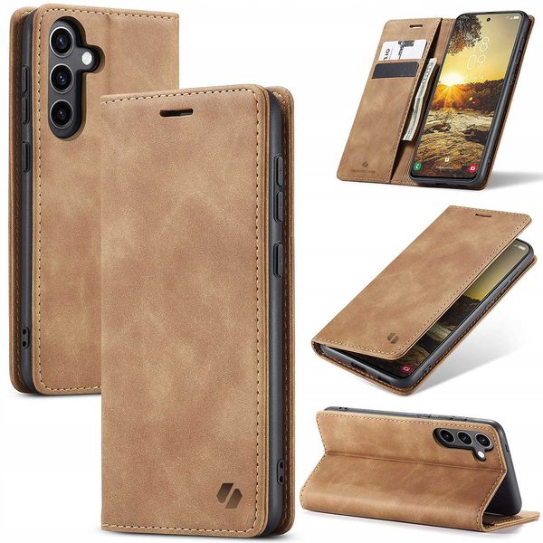 Spacecase Wallet Galaxy S24 Fe Light Brown zdjęcie 11