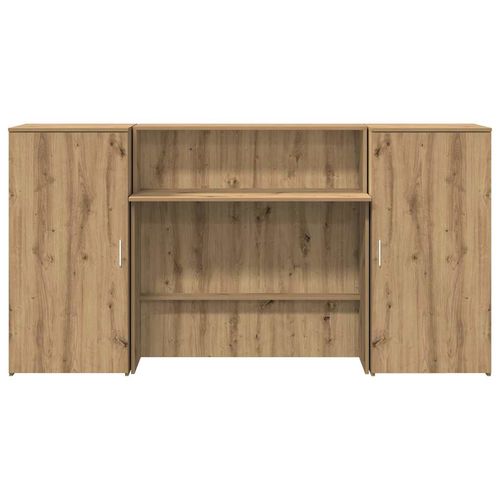 Biurko recepcyjne dąb artisan 200x50x103,5 cm Drewno klejone na Arena.pl