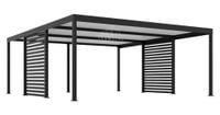 CarPort PREMIUM - Wiata samochodowa 6x5 Antracyt Zabudowa - TS1036