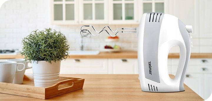 Mikser ręczny Zelmer ZHM2450 700W biały turbo ubijanie wyrabianie ciasta zdjęcie 5