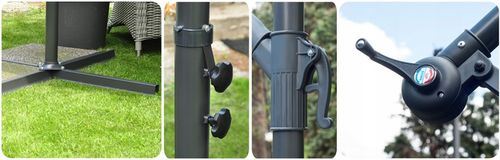 Parasol Ogrodowy Duży Składany 8 segmentów Ø 350cm na Arena.pl