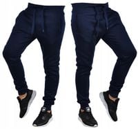 k01 r. XL MĘSKIE SPODNIE DRESOWE JOGGERY GŁADKIE