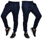 k01 r. XL MĘSKIE SPODNIE DRESOWE JOGGERY GŁADKIE