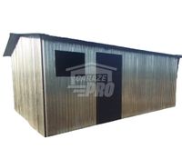 Garaż blaszany 4x6 Brama + drzwi + ocynk - dwuspad pod ocieplenie