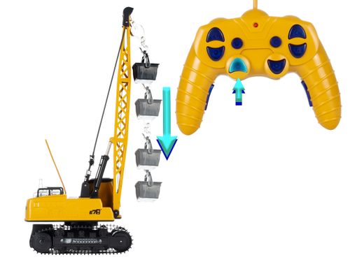 Dźwig na Gąsienicach Zdalnie Sterowany RC Żuraw Budowlany Na Pilota na Arena.pl