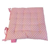 Poduszka na Krzesło Wiązana 40x40 Bawełna Różowa