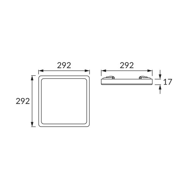 Sufitowa lampa minimalistyczna Olga LED 24W square biała zdjęcie 2