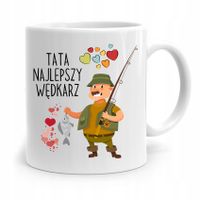 Kubek Prezent Wędkarza Tata Najlepszy Wędkarz Z Nadrukiem Ze Zdjęciem
