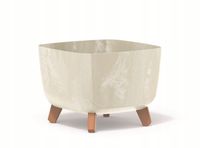 Doniczka kwadratowa na nóżkach GRACIA DGQL300E | Kremowy