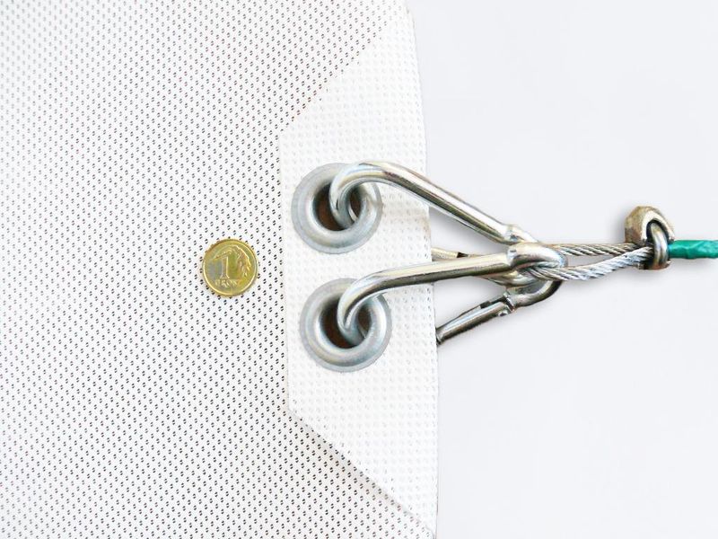 ŻAGIEL PRZECIWSŁONECZNY ZACIENIACZ OGRODOWY BIAŁY EKONOMICZNY DACH 3,2X3,2 zdjęcie 11