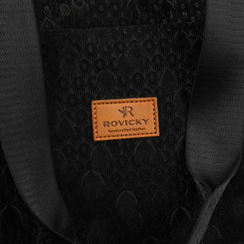 torba materiałowa shopper w czarnym kolorze - rovicky na Arena.pl