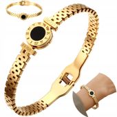 Bransoletka Złota Stal Chirurgiczna Pozłacana 18K