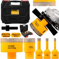 OTWORNICA DO BETONU GRESU PUSZEK PŁYTEK KORONKI ZESTAW 6-68mm M14 +ADAPTER