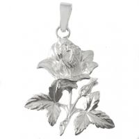 SREBRNY WISIOREK RÓŻA Z RÓŻOWYMI CYRKONIAMI PRÓBA SREBRA 925