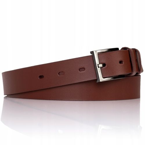 SEPHER Pasek skórzany klasyczny J. BRĄZOWY męski na Arena.pl