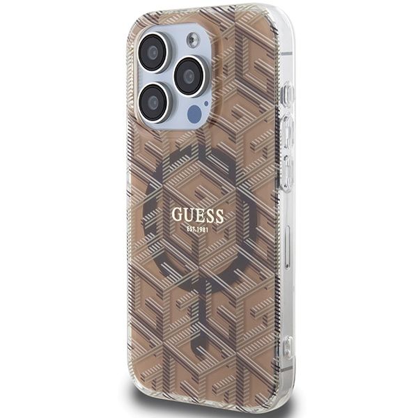 Etui Guess do iPhone 15 Pro Max, Brązowy, MagSafe zdjęcie 2