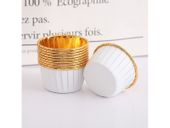 Foremki do muffinek (alu), biało złote, 50 szt.