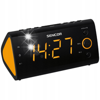 Radiobudzik radio FM budzik Sencor SRC 170OR LED funkcja sleep termometr