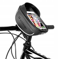 Wozinsky torba rowerowa na kierownicę z etui na telefon 1 l czarna (WBB16BK