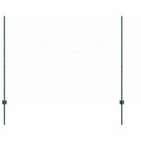 Ogrodzenie z słupkami Zielony 1.6 x 100 m Stal