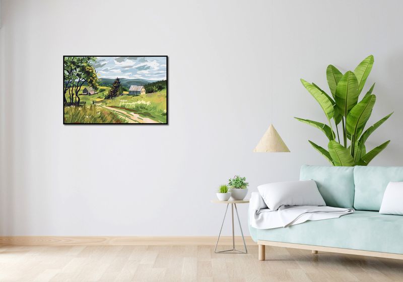 Plakat 86,4x56,8cm Bujna Wieś zdjęcie 4