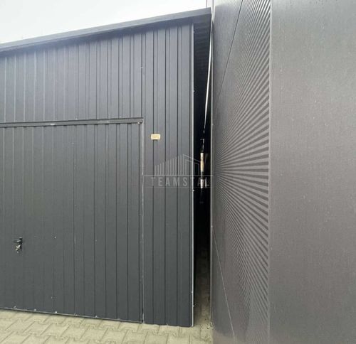Garaż blaszany 4,5x10m 2x brama uchylna 2x drzwi okno rynny dach TS1009 na Arena.pl