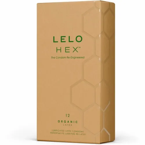 lelo hex organic prezerwatywy 12 szt. ekologiczny lateks, struktura hex na Arena.pl