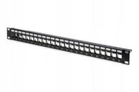 Patch panel pusty DIGITUS 19" 24 port 1U do modułów keystone (RAL 9005
