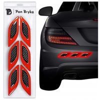 6 X NAKLEJKI NALEPKI FOLIA OCHRONNA ŻYWICZNA 3D ODBLASKOWA NA SAMOCHÓD