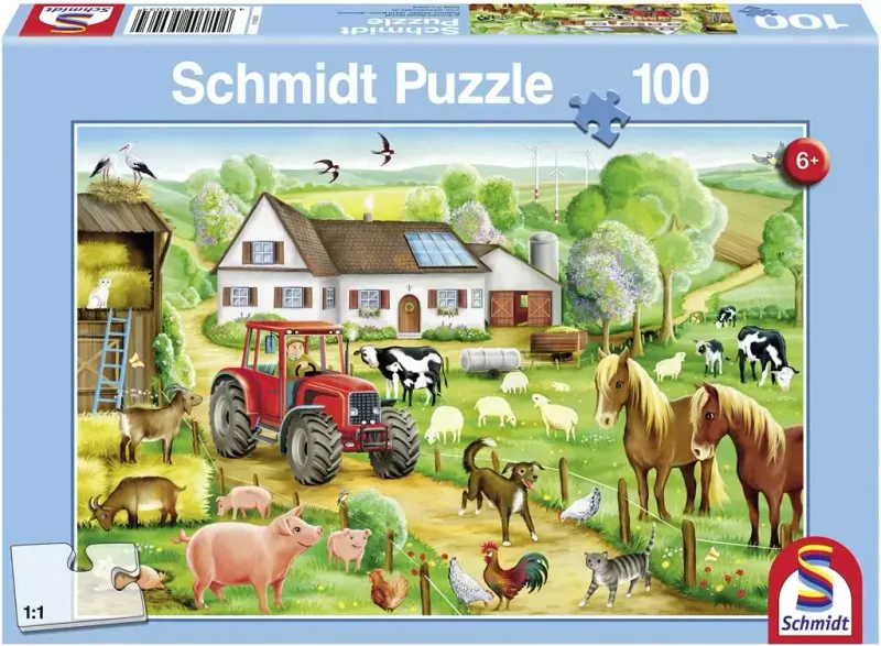 Puzzle 100 elementów. Wesołe gospodarstwo zdjęcie 1
