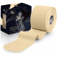 Taśma tape tejpy do kinesiotapingu CureTape 5cmx5m beżowy do twarzy szyi