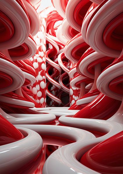 Plakat 42x59,4cm Czerwone Wiry zdjęcie 1