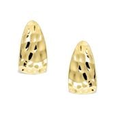 srebrne pozłacane eleganckie nieoczywiste kolczyki młotkowane