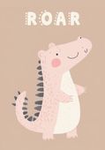 Plakat 70x100cm Wzory dla Dzieci, Dziewczynki i Chłopca - Roar