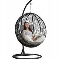 Fotel wolnostojący FOTEL KOSZ BUJANY WISZĄCY OGRODOWY Z PODUSZKĄ