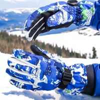 Rękawice Narciarskie Zimowe Na Deskę Narty Rozmiar L Dłoń 21 Cm Niebieskie